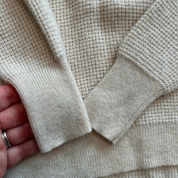 Madewell Wafflestitch Wool Blend Cream Pullover Sweater XXS - Picture 10 of 13
